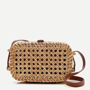 J.Crew Wicker Crossbody Bag